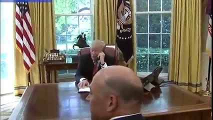 Bizarre moment President Trump beckons over Caitriona Perry