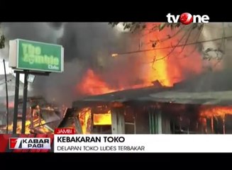 Delapan Toko Ludes Terbakar Si Jago Merah