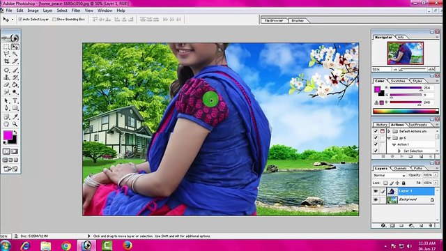 how to change background adobe photoshop 7.0 in urdu