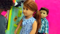 American Girl Doll Works At Big Fruit Stand Playset & Makes Food For Customers   Blind Bag