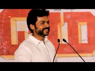 Karthi's comedy on stage - Madras Audio Launch