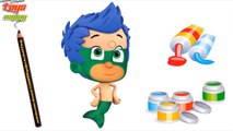 PJ Masks Gekko as Bubble Guppies Nonny Coloring Pages Funny Animated Coloring Pages For Ki