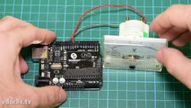 Arduino Tutorial  How to make an analog Thermometer with Arduino a DS18B20 and an analog Voltmeter