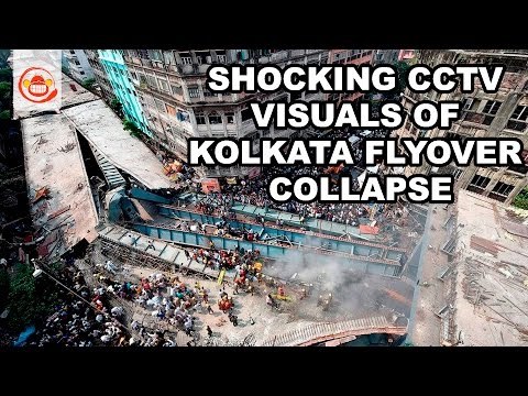Shocking Video !!! Kolkata Flyover Collapse