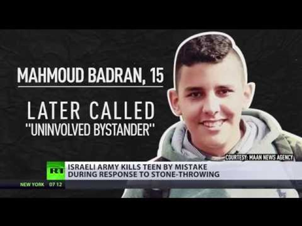 Israeli forces ‘mistakenly’ kill 15yo bystander in stone-throwing incident