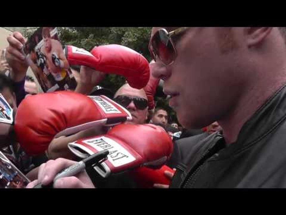Canelo Alvarez Mobbed By Fans