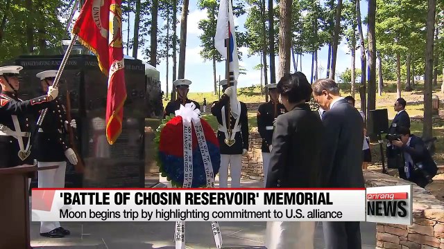 South Korean President Moon kicks off U.S. visit by emphasizing blood alliance