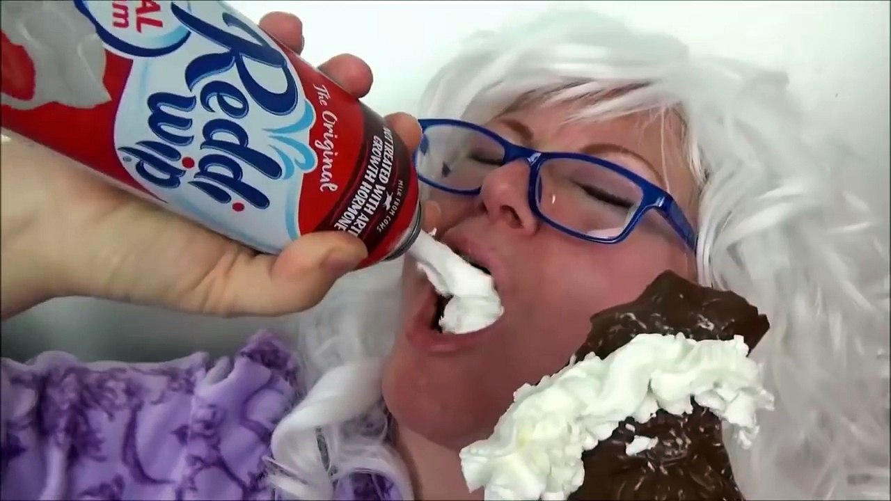 Crying Baby Gummy vs Real Chocolate Bunny Easter Candy Challenge Victoria Annabelle Granny