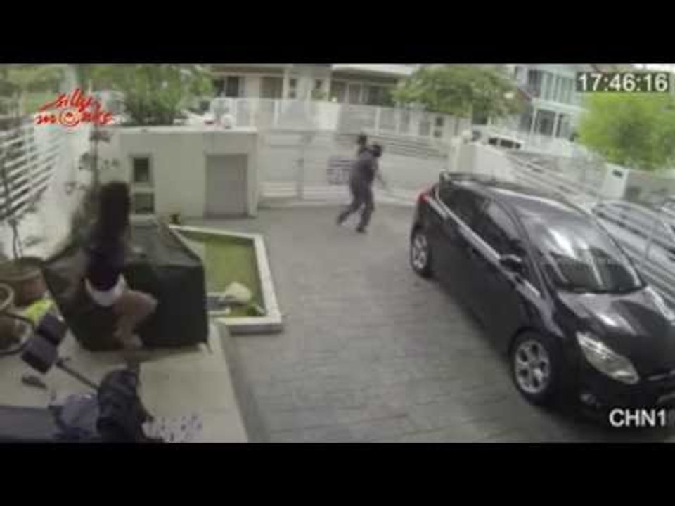 Brave Lady Kicks Theif Badly