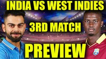 India takes on West Indies in 3rd ODI, match preview | Oneindia news