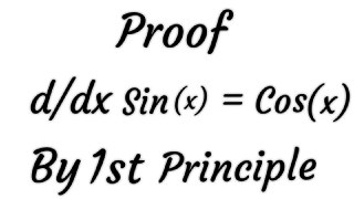 differentiation of sinx from first principal