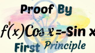 differentiation of cosx by first principle