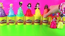 Les couleurs amusement amusement enfants Apprendre pâte à modeler Princesse empilage jouets Disney surprises prince disney