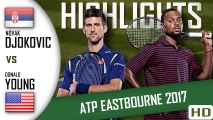 Novak DJOKOVIC vs Donald YOUNG (HD Highlights) ATP Eastbourne 2017