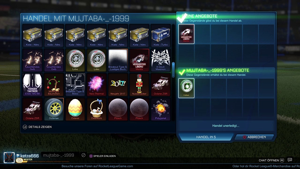 Rocket League RL Item change SCAM #1