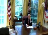 Donald Trump calls Irish reporter over for a chat