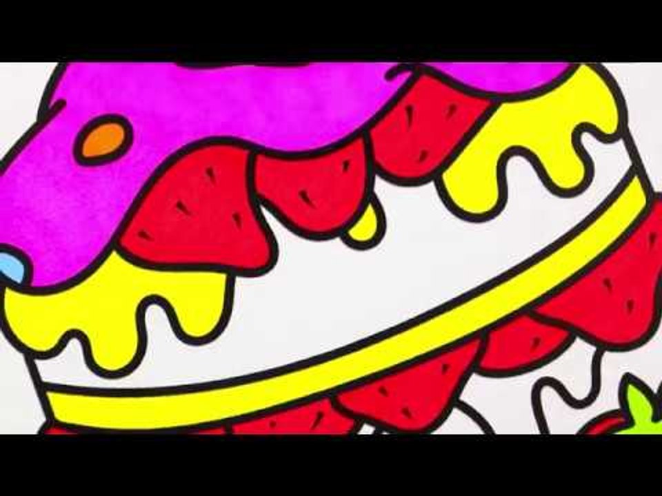 Coloring Book Make Up   How to Paint Brush and Eye Shadow   Colouring Videos for Girls 2017