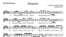Despacito Luis Fonsi feat. Daddy Yankee Alto Sax Cover | Sheet Music PDF | Lyrics