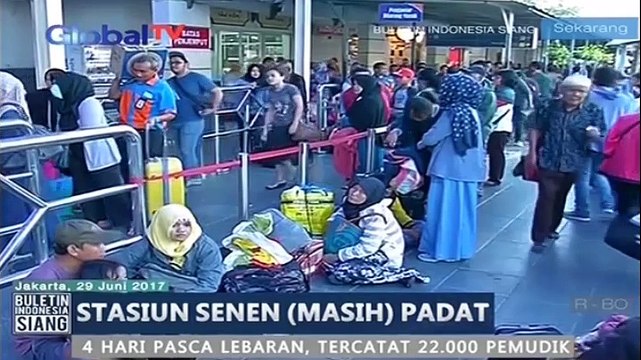 4 Hari Pasca Lebaran, Stasiun Pasar Senen Masih Dipadati Pemudik