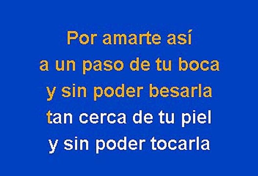 Cristian Castro - Por Amarte Asi (Karaoke)