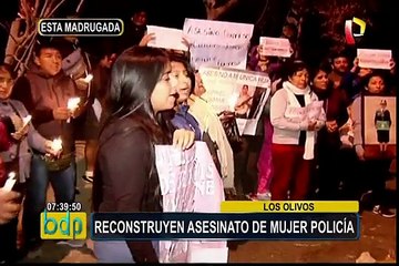 Los Olivos: se realizó reconstrucción de asesinato de mujer policía