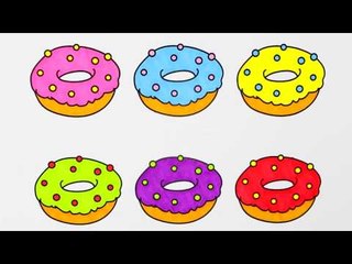 Cake Coloring Pages with Beautifu Candles   Videos for Kids with Colored Markers 2017