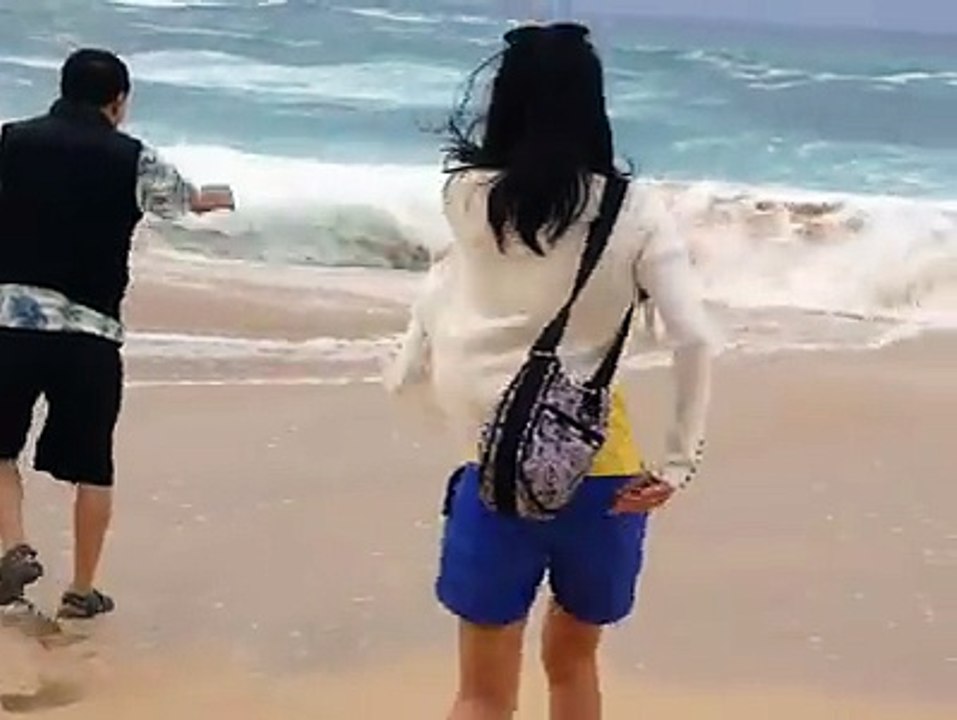 The grandfather clearly didn't realize the danger the little boy was in until it was almost too late!