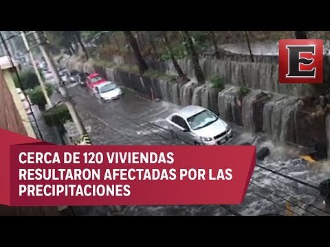 Intensas lluvias provocan desbordamiento de río Hondo en Naucalpan