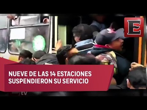 Capitalinos sufren por el cierre parcial de la línea 7 del Metro