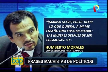 Frases machistas de políticos registradas en el Congreso