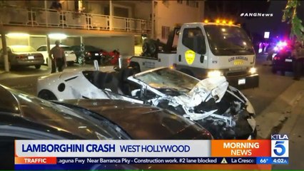 2 Men Sought After Lamborghini Crashes Into Parked Car in West Hollywood