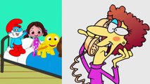 Şirin Baba Niloya ve Pocoyo - Sevimli Ayıcık Beş Küçük Maymun Zıplamış Yatakta Şarkısı ile Zıplıyor,Çizgi film izle animasyon 2017