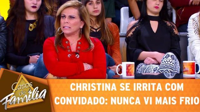 Christina se irrita e dá dura em convidado: nunca vi mais frio