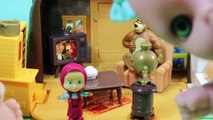 En y masha oso de Muñeca juguetes de juego de dibujos animados pupsiki desembalar la compra de verduras frutas zyri