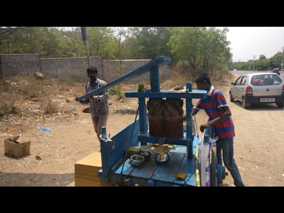 Sugar Cane Juice Indian Street Food