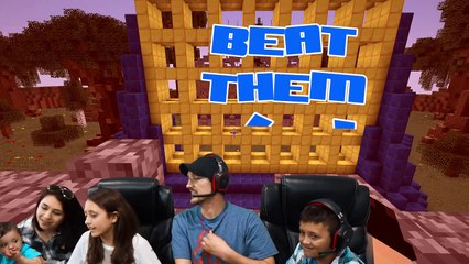 FGTEEV MINECRAFT CONNECT 4 FAMILY GAME NIGHT CHALLENGE! LOSERS EAT GROSS FOOD WAGER GAME w_