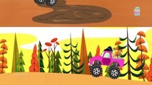 Monster Truck Cartoon Video   Monster Truck Family Finger Songs   Monster Truck Videos For Kids
