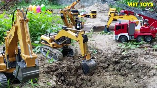 Tractor for kids and excavator for kids   Video for children