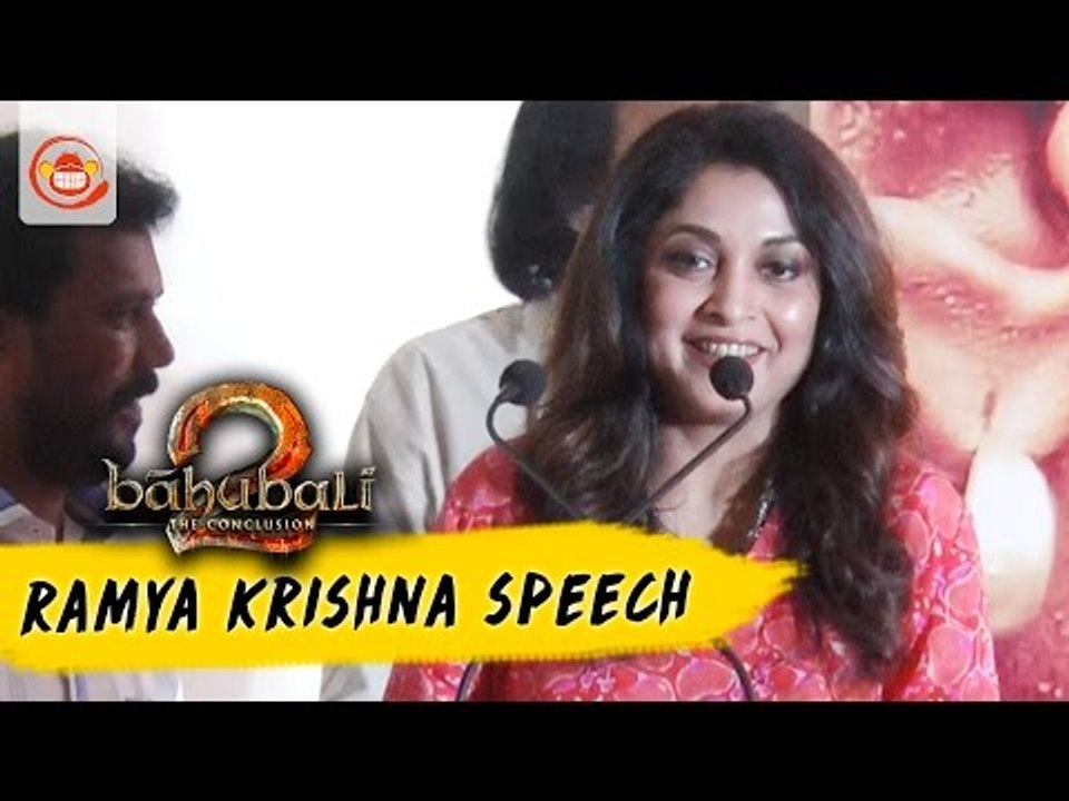 Ramya Krishna Speech at Chennai for Bahubali 2 Press Meet