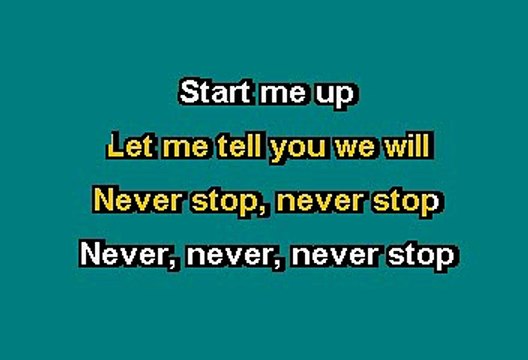 THE ROLLING STONES - START ME UP (KARAOKE)
