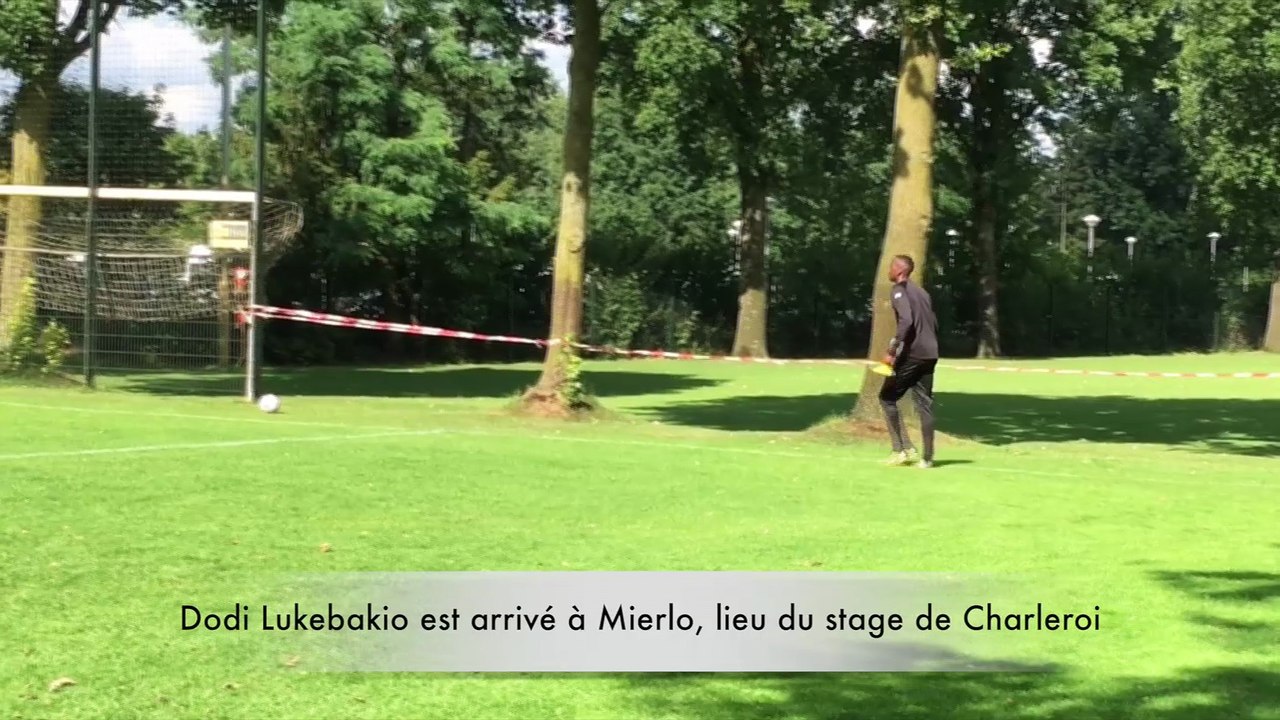 Dodi Lukebakio est arrivé à Mierlo, lieu du stage de Charleroi