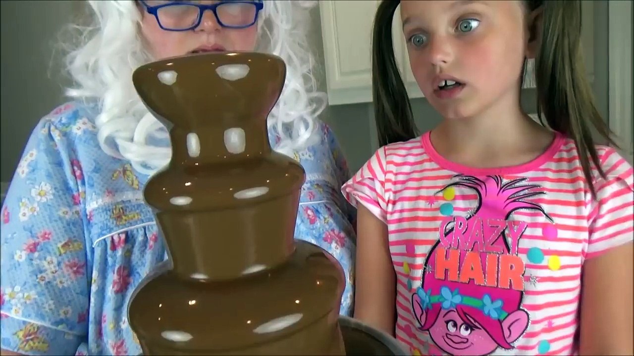 Granny Chocolate Fountain Challenge Yummy Candy Treats Victoria