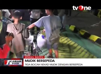 Rindu Ibu, Tiga Anak Mudik Ratusan Kilometer Bersepeda