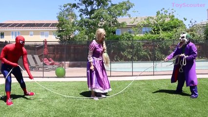 Princess Rapunzel vs GIANT LOLLIPOP Finger Family! Learn Colors w/ Spiderman & Hulk in Rea
