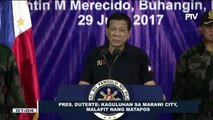 President Duterte: Kaguluhan sa Marawi City, malapit nang matapos