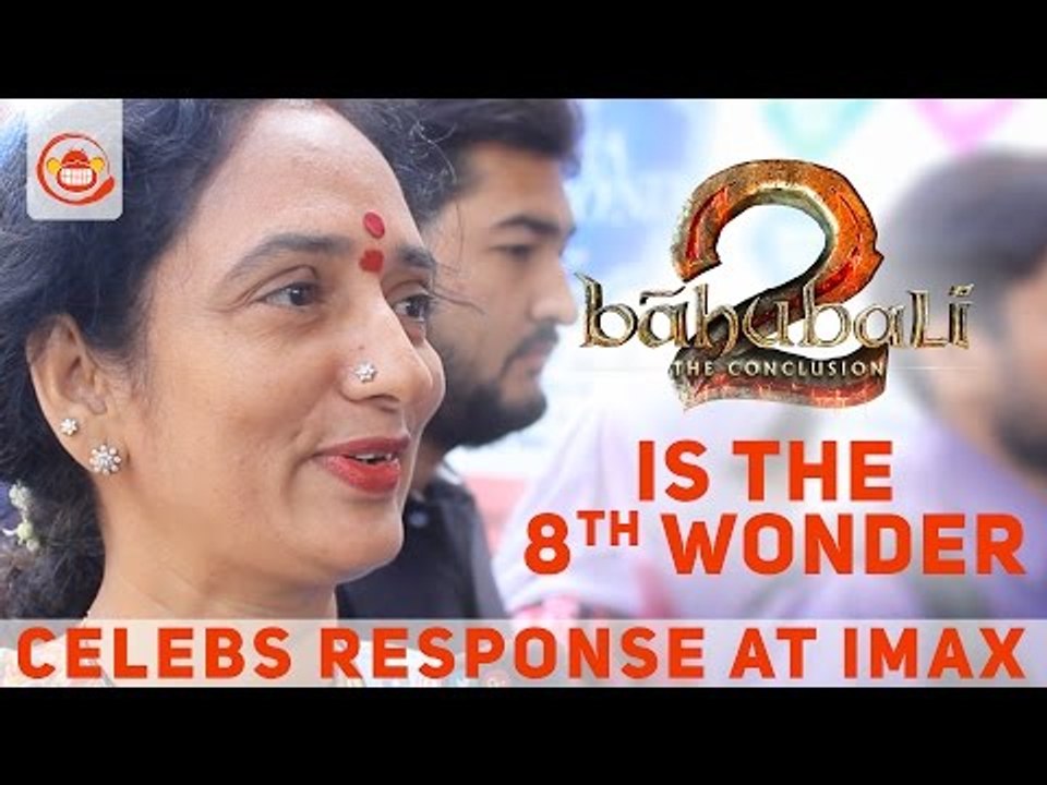 #Baahubali2 - Celebrities Response at IMAX - Prabhas, Anushka, Rajamouli