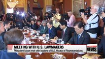 President Moon Jae-in meets with U.S. lawmakers