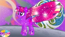 My Little Pony Mane 6 Transforms into Galaxy Rainbow Ponies Princesses - MLP Coloring Book