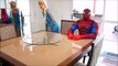 Spiderman Poo Fire with Frozen Elsa vs Joker Chili Popcorn - Fun Superheroes Movie In Real