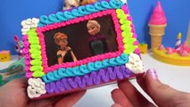 Queen Elsa Princess Anna Playdoh DohVinci ádDIY Disney Frozen Sticker Box Toy Play Doh Vinci Fu